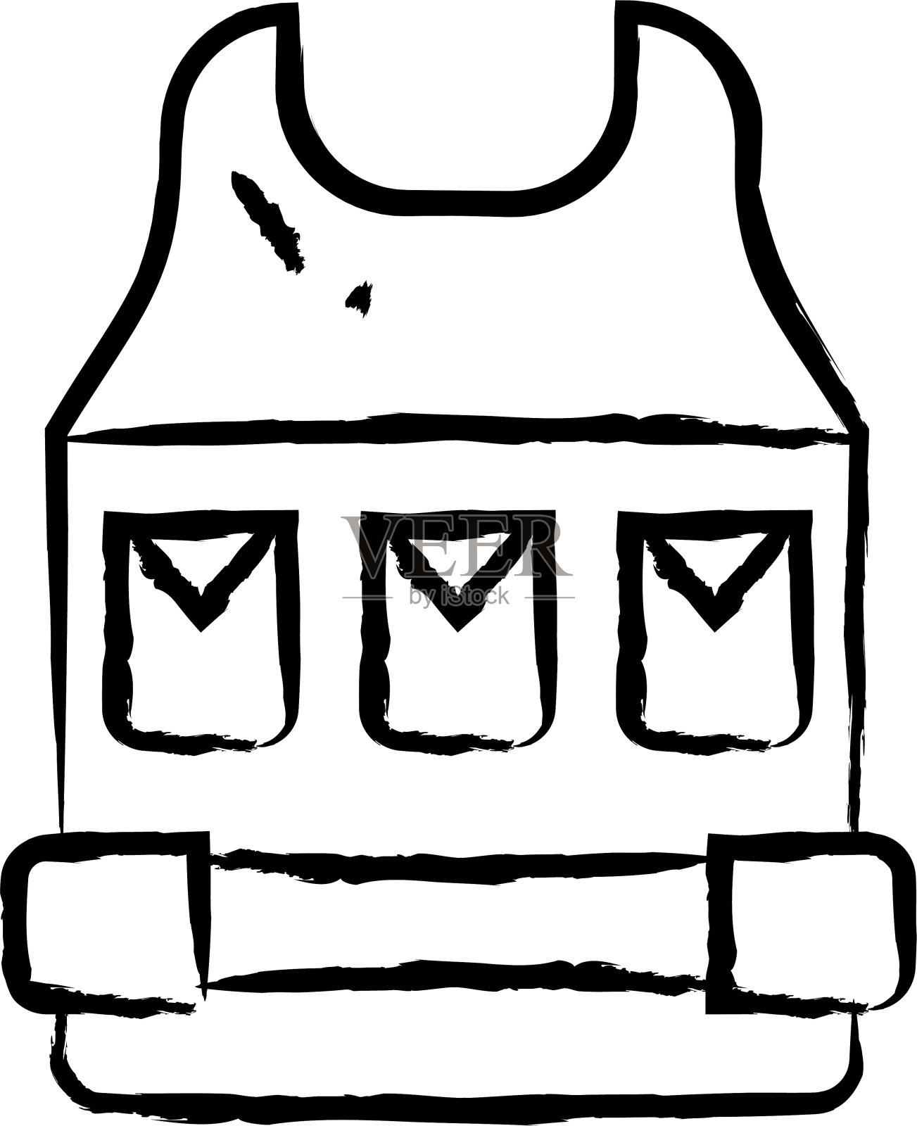 防弹手绘矢量插图插画图片素材