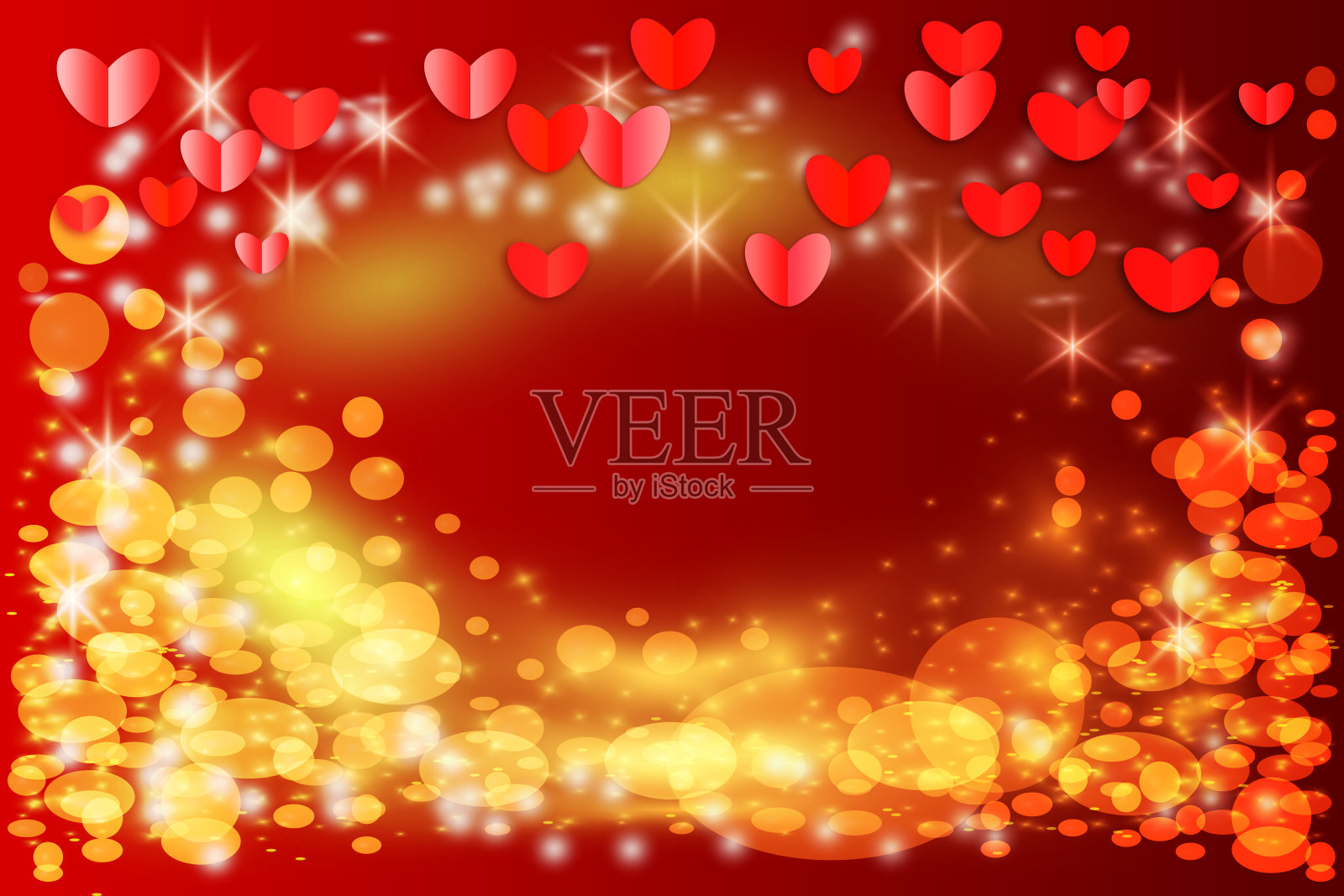 情人节贺卡婚礼生日散焦闪光插画图片素材