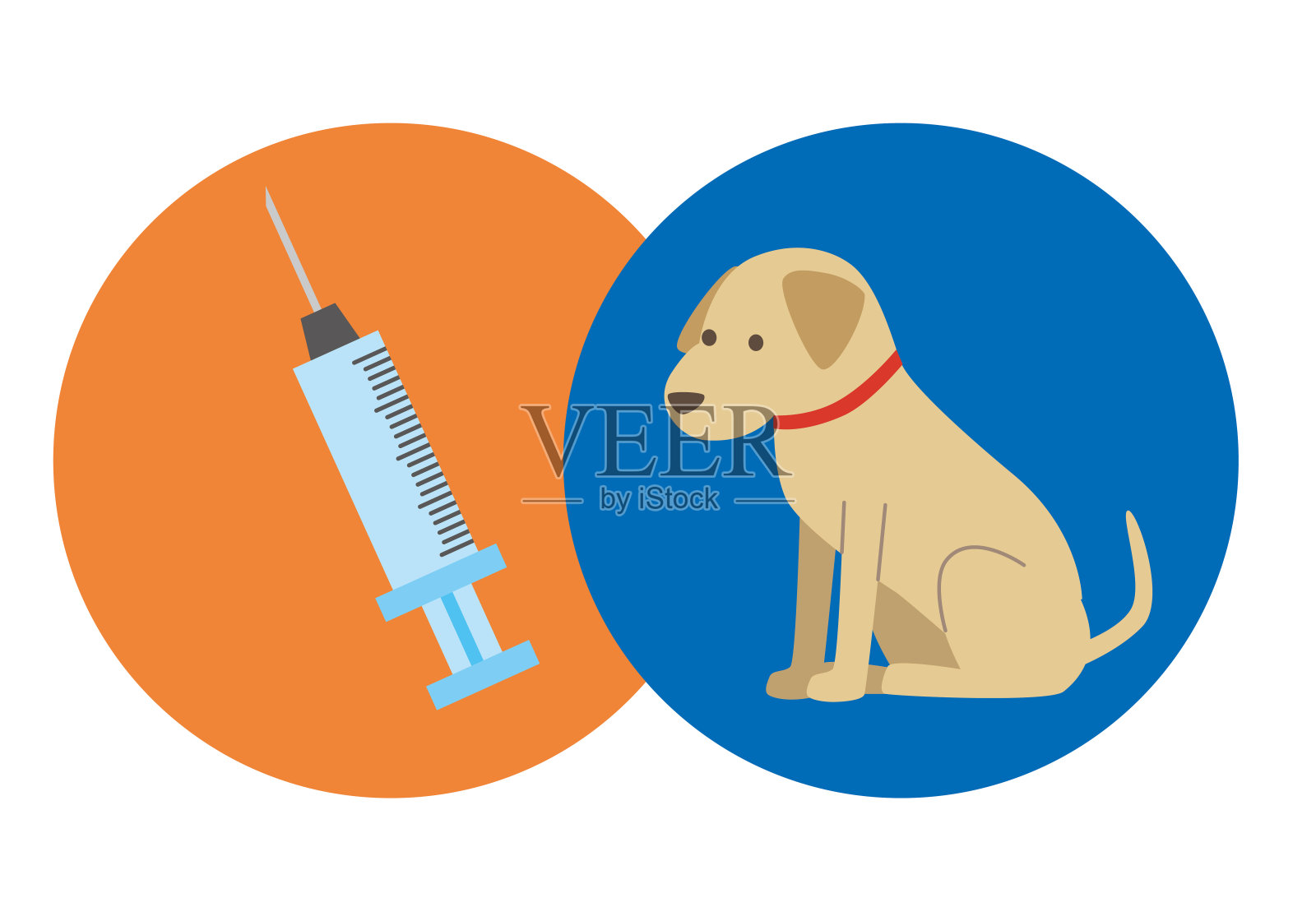狗接种疫苗插画图片素材