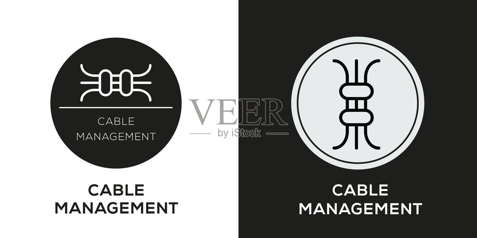 线缆管理图标插画图片素材