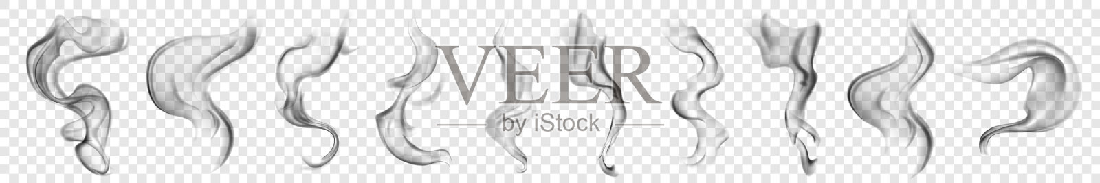 吸烟组插画图片素材