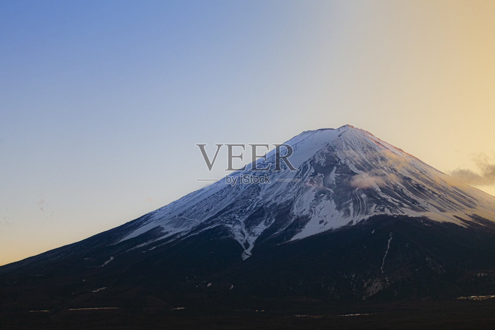 日落和富士山照片摄影图片