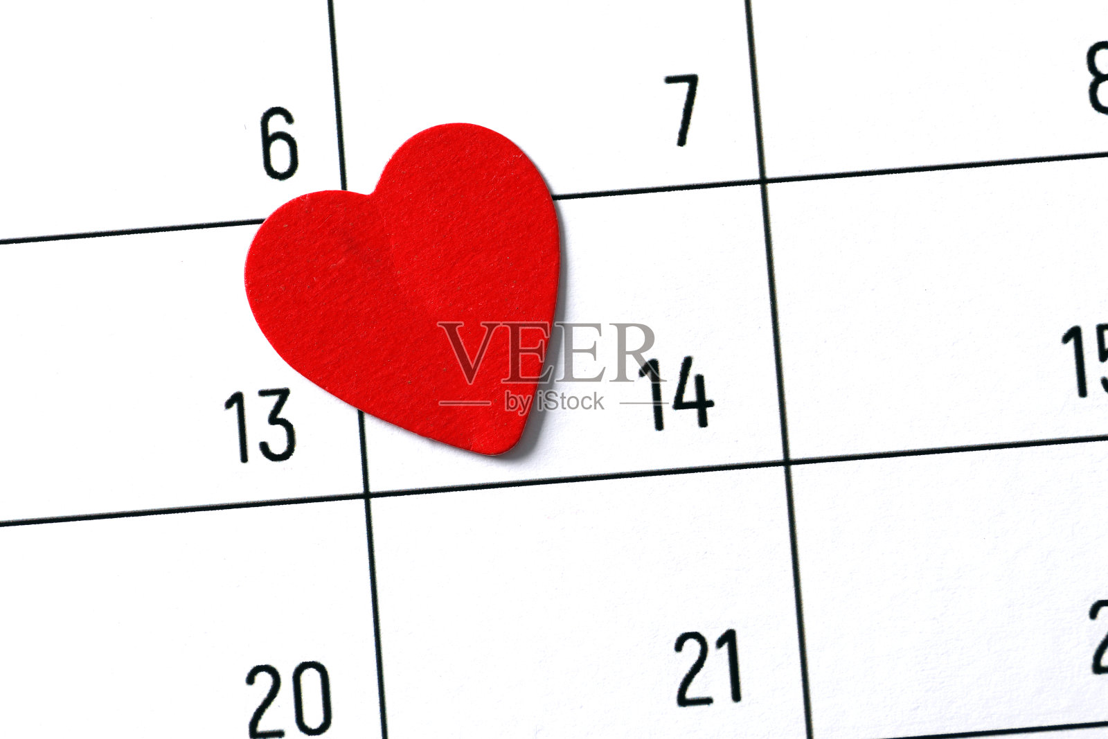 红心日历。爱忏悔。情人节庆祝活动照片摄影图片