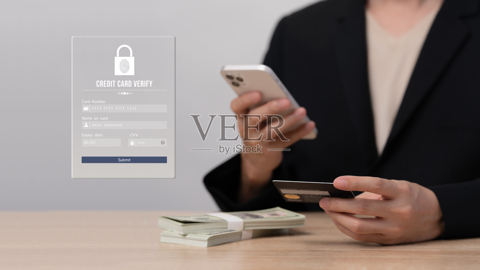 商家通过应用程序输入卡号和信用卡所有者姓名，密码网络安全系统在线概念，登录您的网上银行账户，照片摄影图片