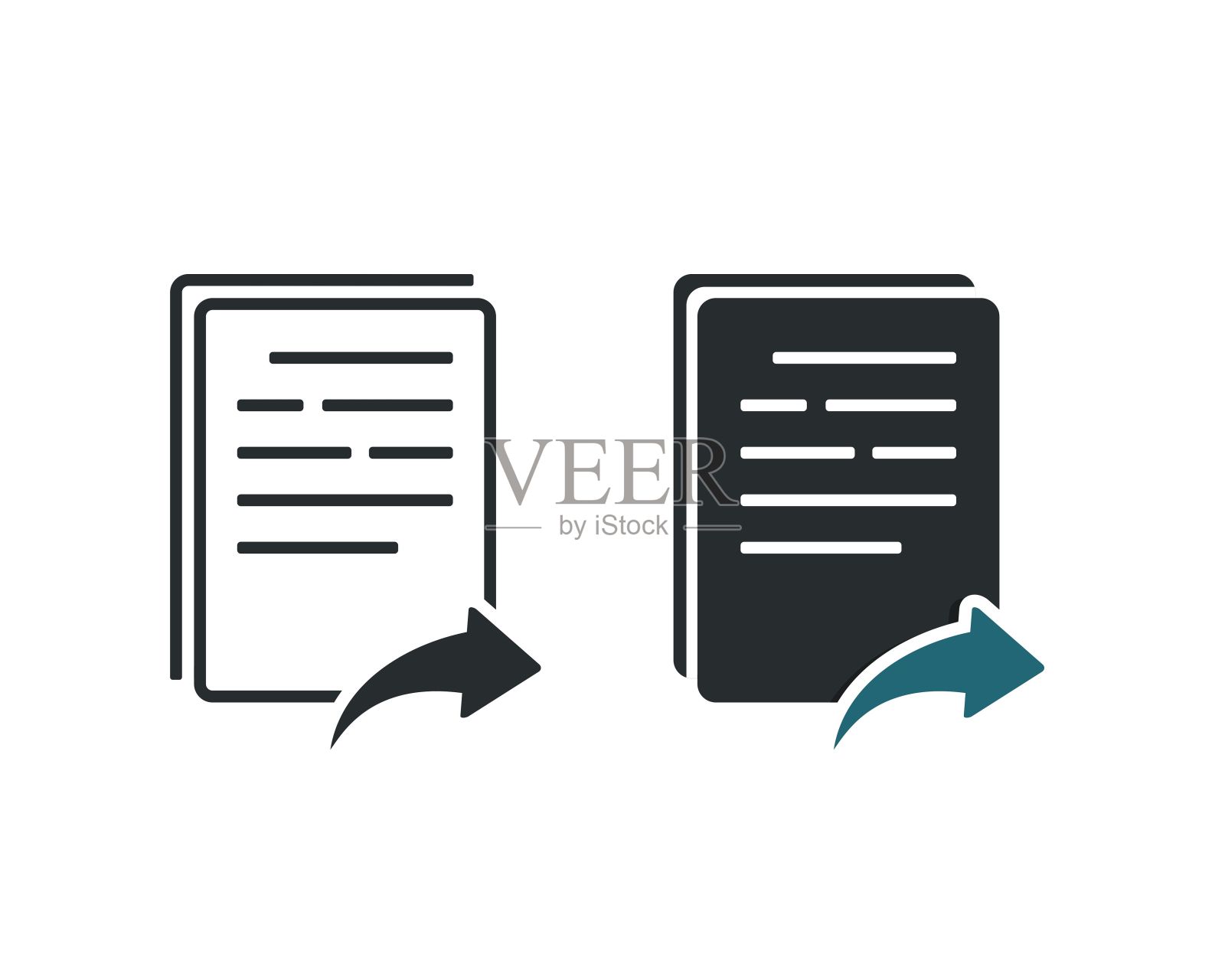 共享文件文档。说明向量插画图片素材