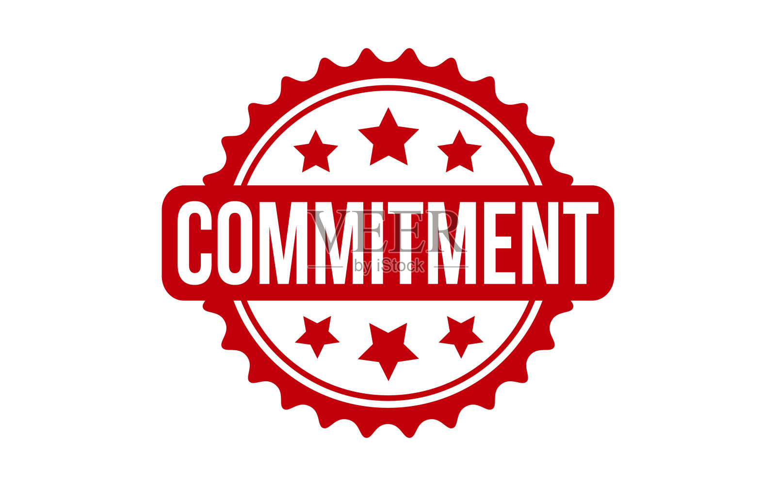 承诺橡胶grunge风格印章密封矢量插画图片素材