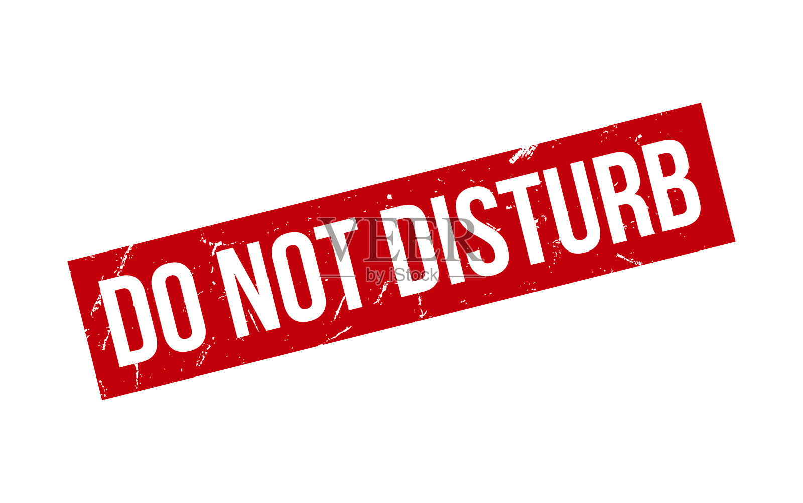 红色请勿打扰橡皮图章密封矢量插画图片素材