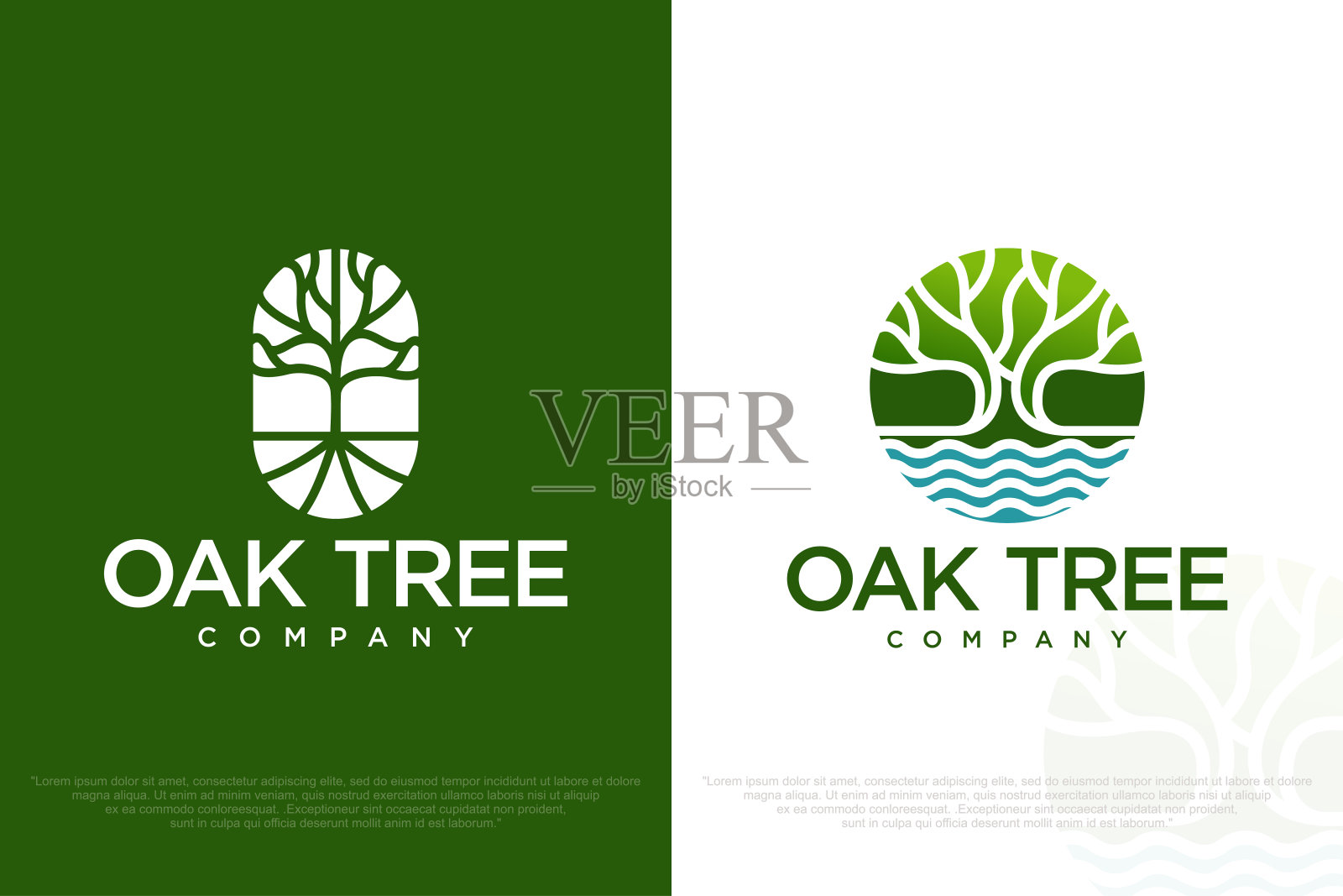 树湖标志图标。矢量图插画图片素材