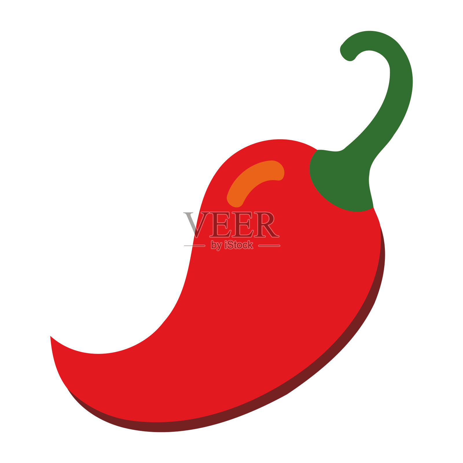 一半墨西哥胡椒插画图片素材