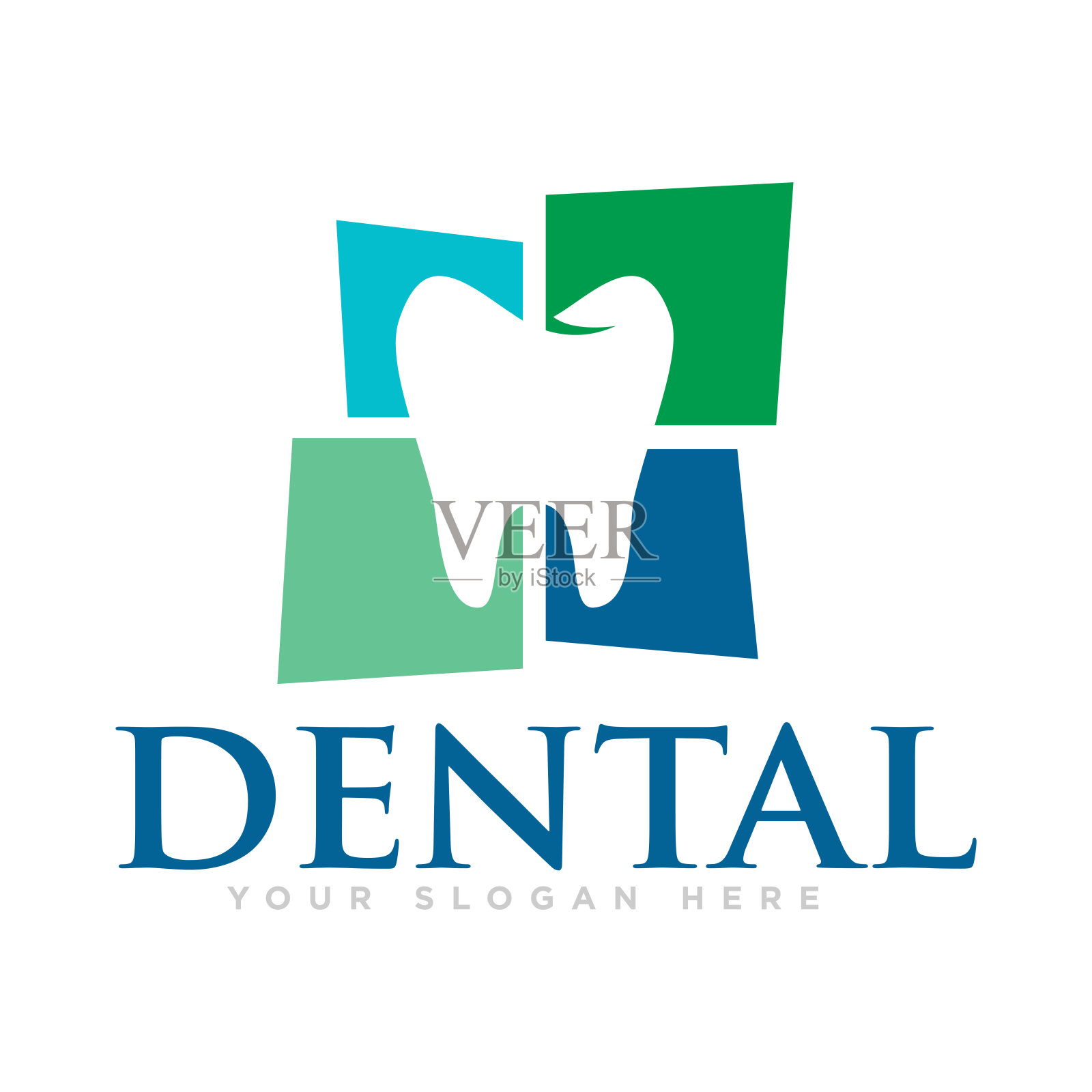 牙医标志设计插图插画图片素材