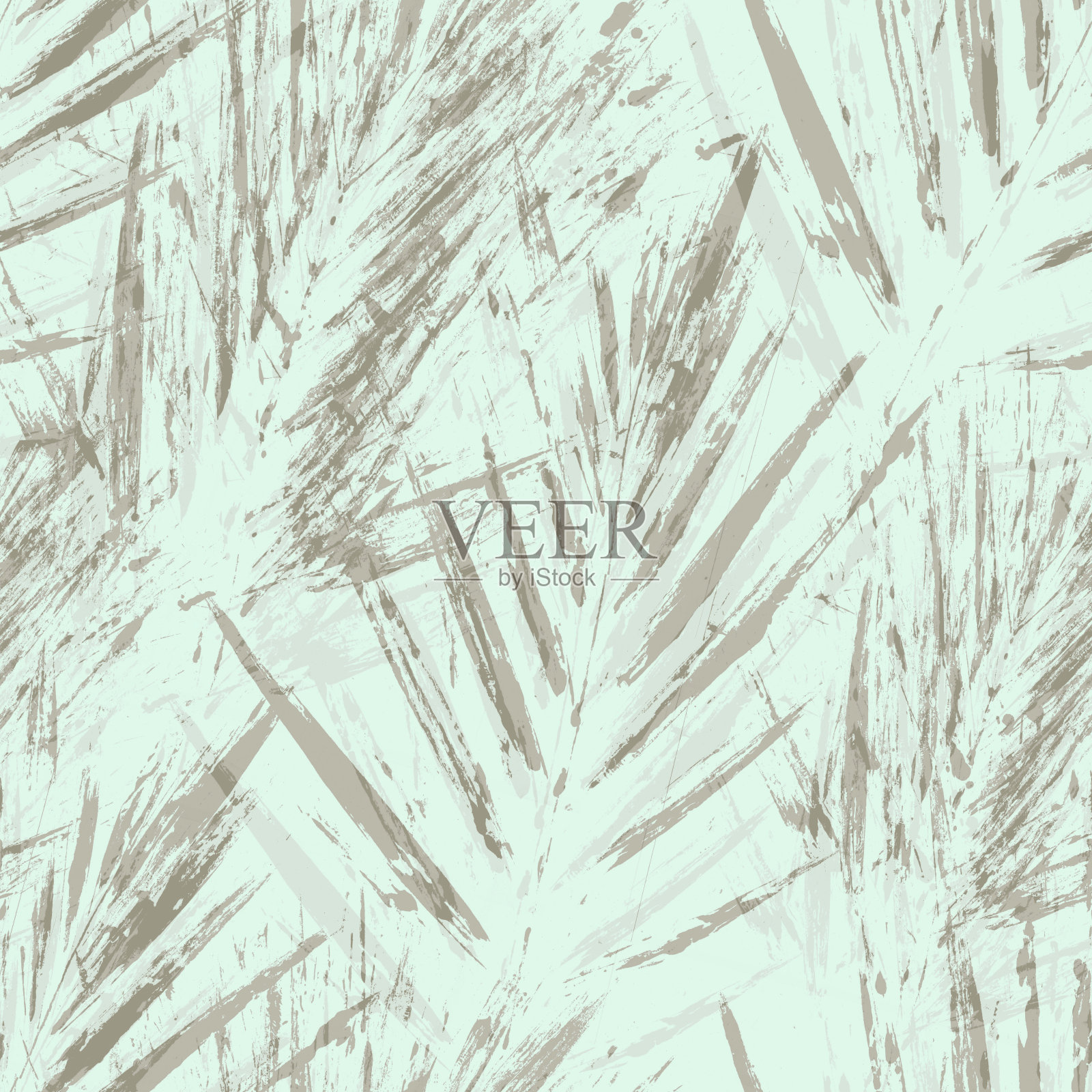 微妙的粉红色棕榈。无缝模式插画图片素材