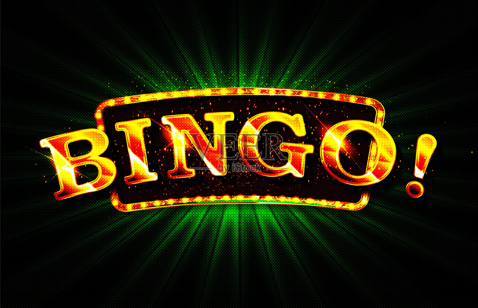 得奖者海报与彩票球插画图片素材