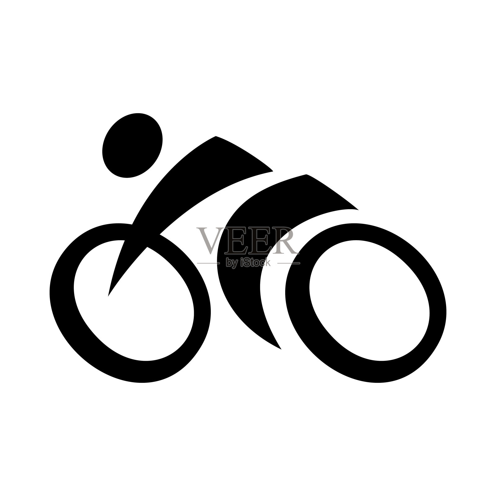 骑自行车自行车比赛-矢量图标。运动的种类插画图片素材