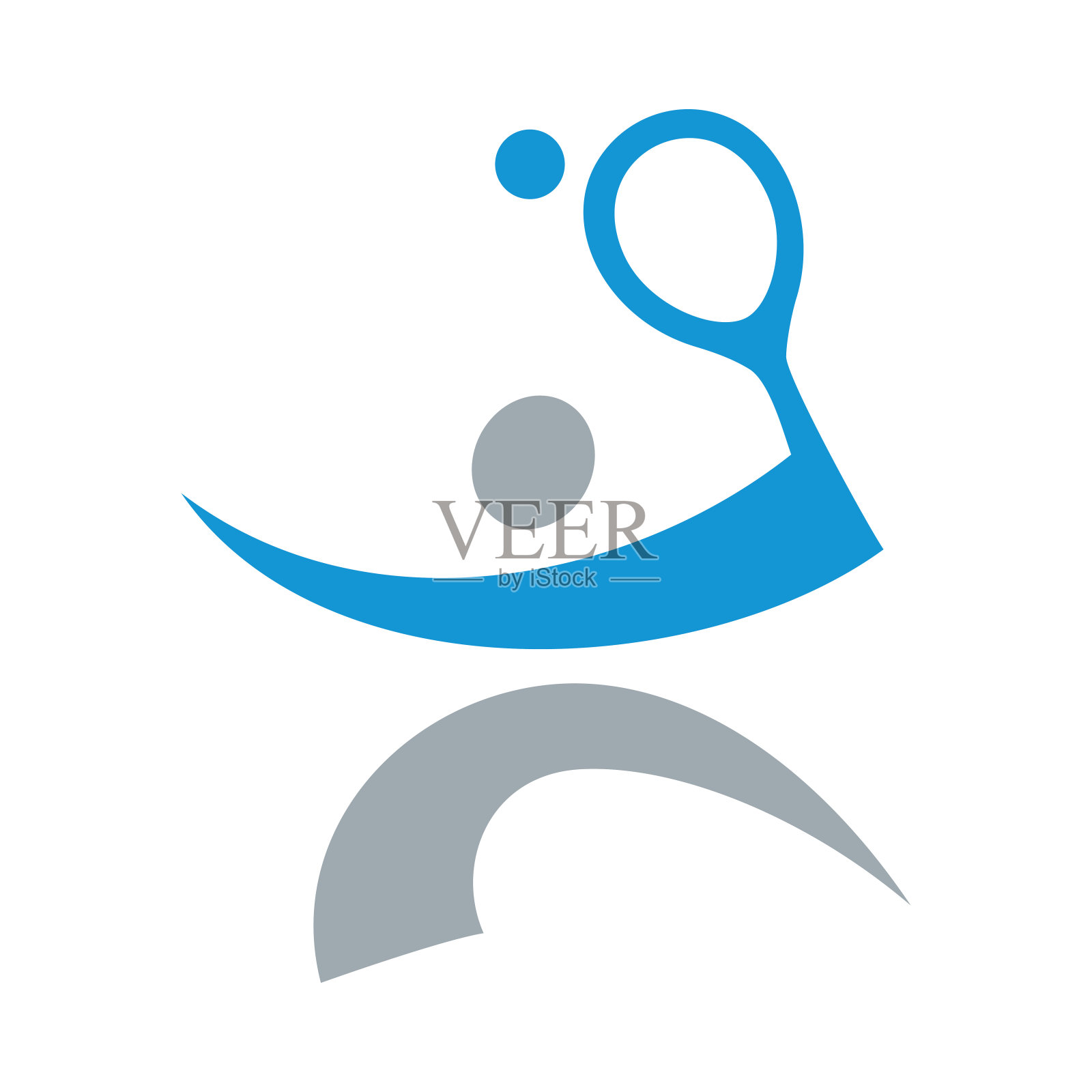 网球-矢量图标。运动的种类插画图片素材