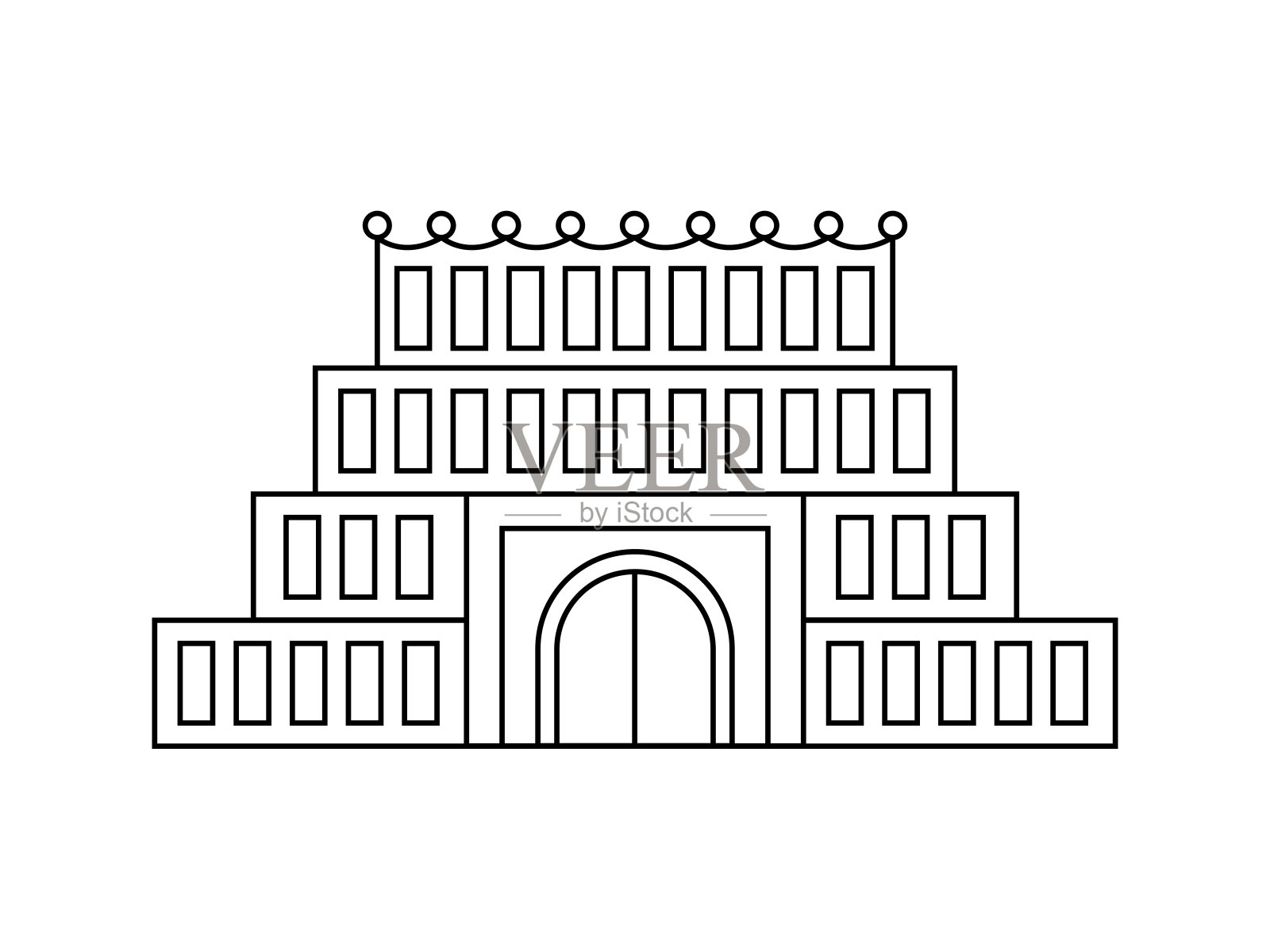 印度教寺庙插画图片素材