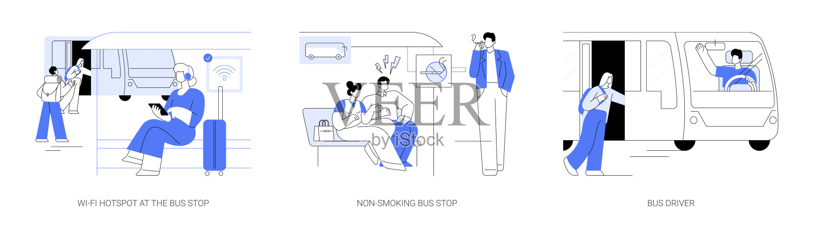 城市交通服务抽象概念矢量插图。插画图片素材