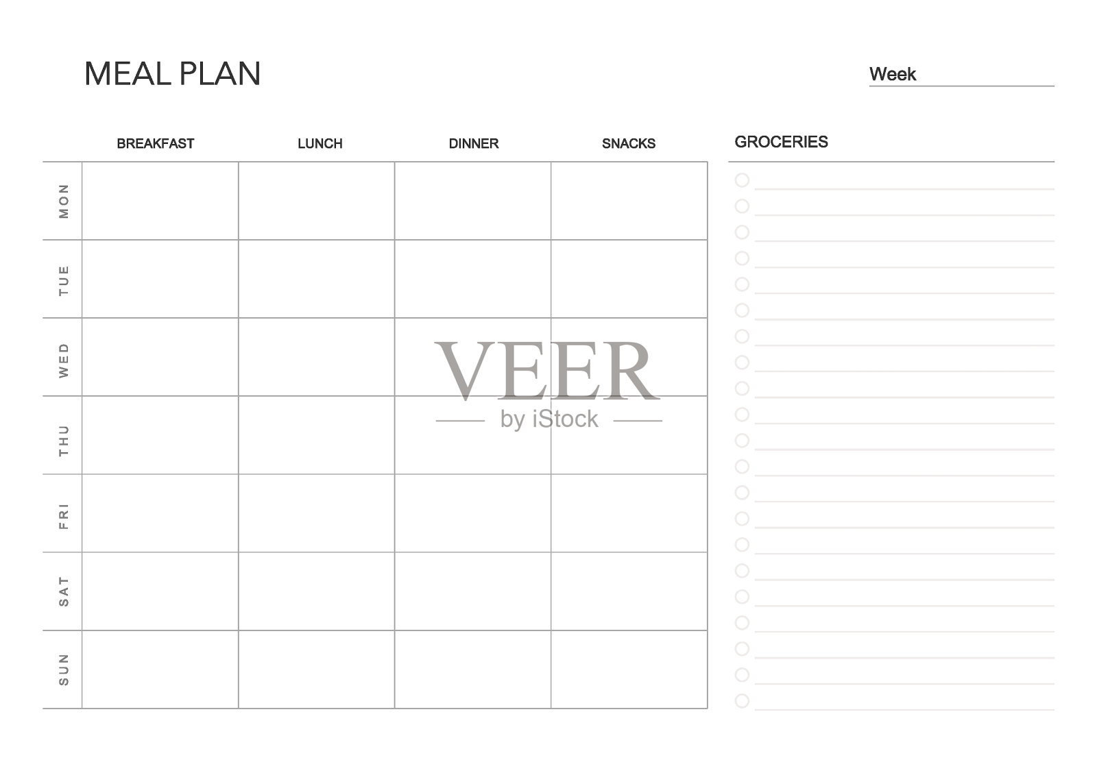 膳食计划插画图片素材