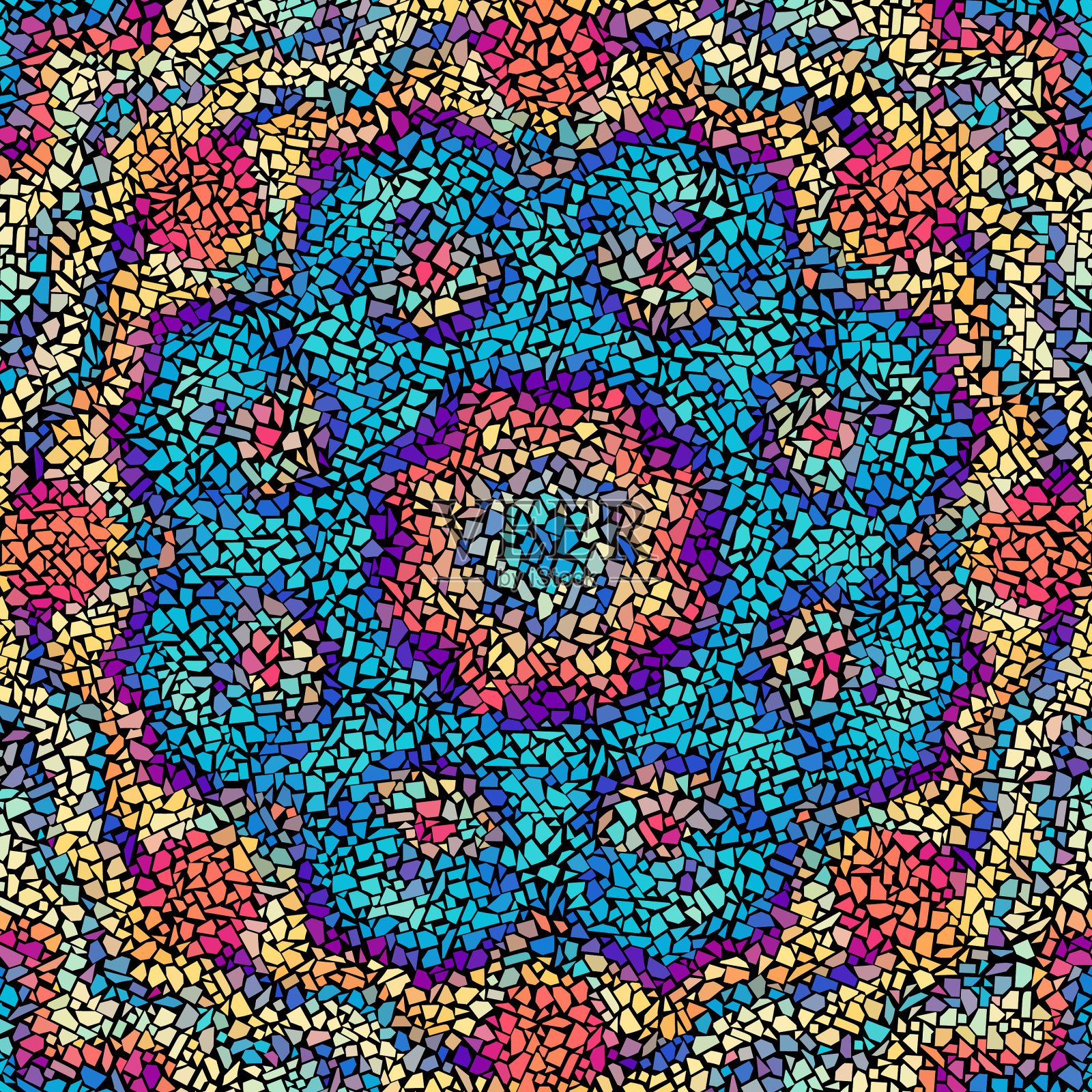 无缝马赛克艺术图案艺术背景插画图片素材