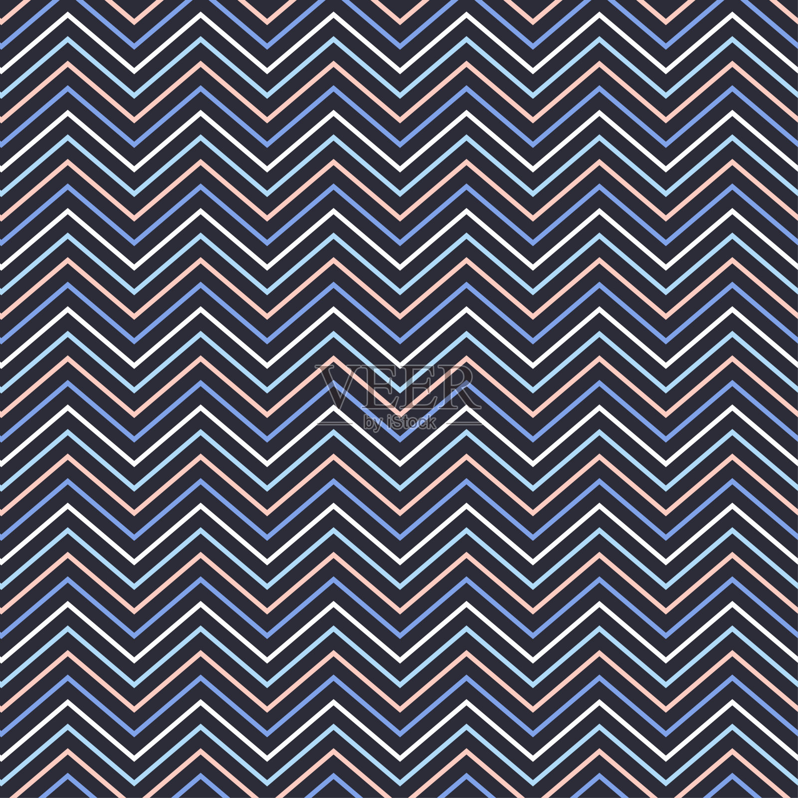 无缝抽象之字形矢量图案。插画图片素材