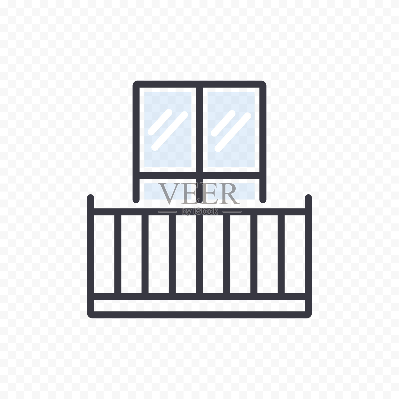 创意阳台设计。矢量插图。插画图片素材