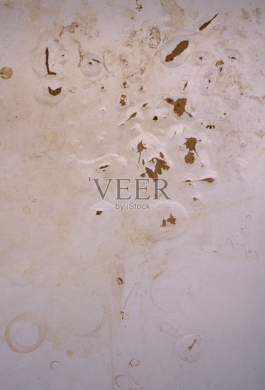 顶部视图的白色肮脏的油漆表纹理。照片摄影图片