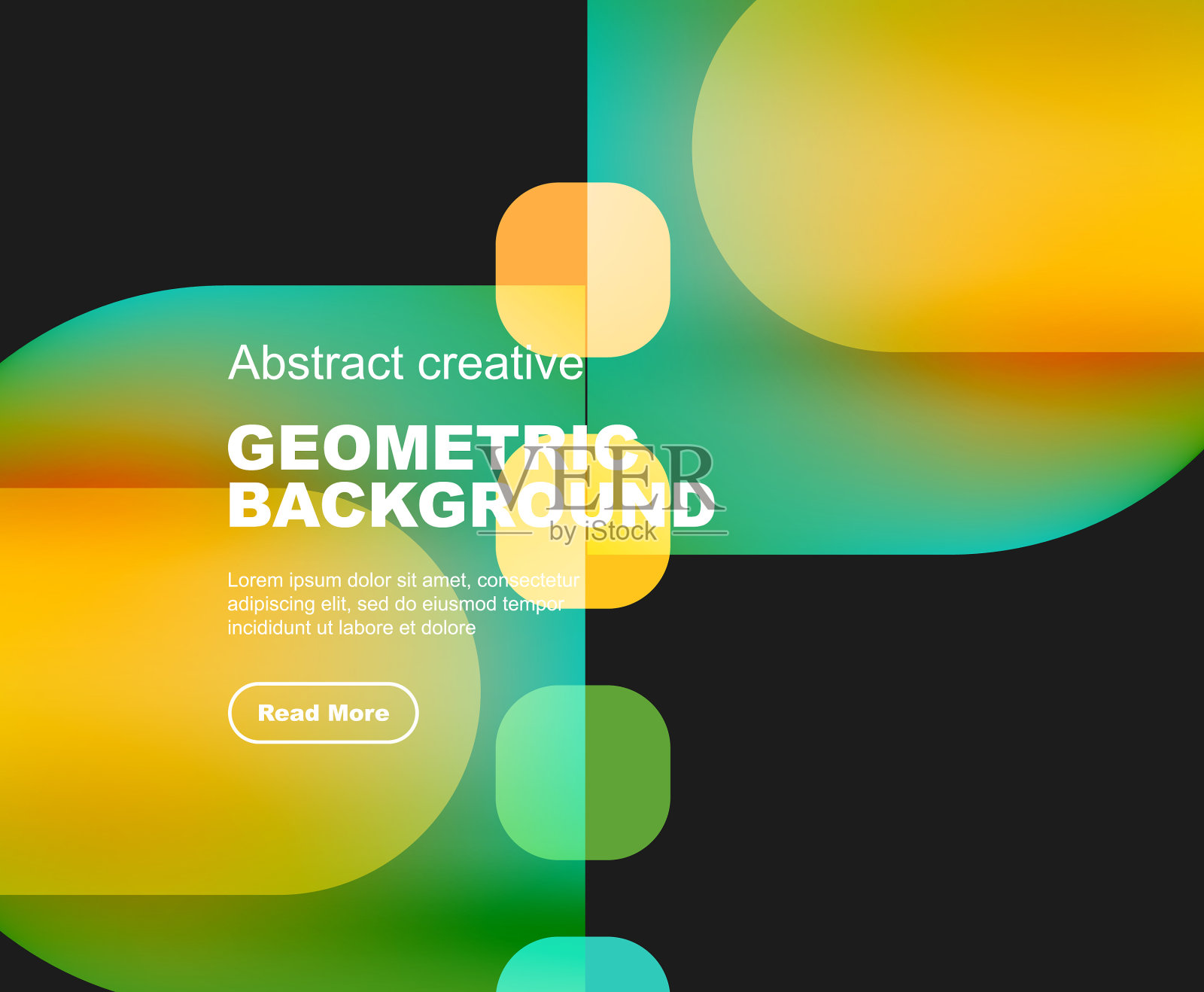 圆三角形和圆正方形组成插画图片素材