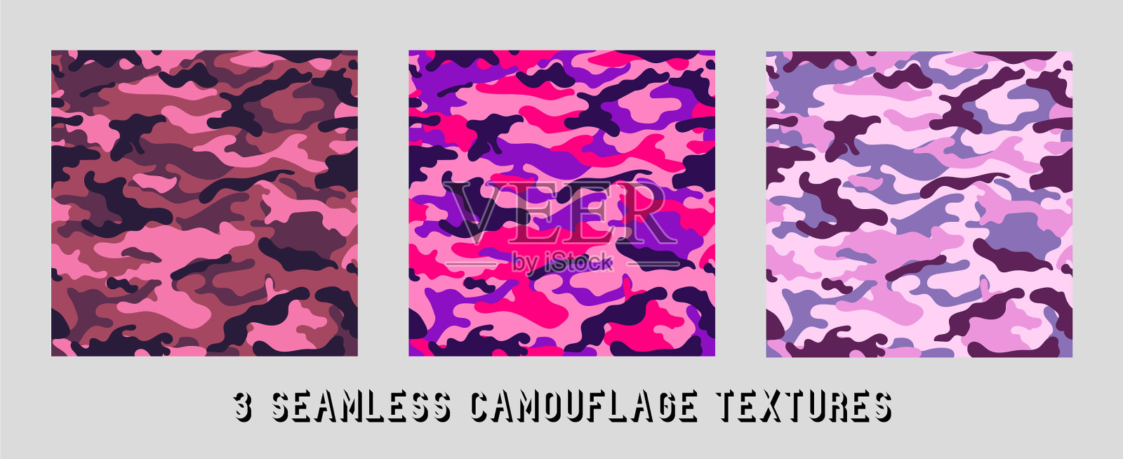 粉色迷彩军用图案插画图片素材