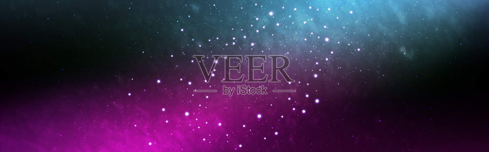 银河系彩色螺旋星系宽星空插画图片素材