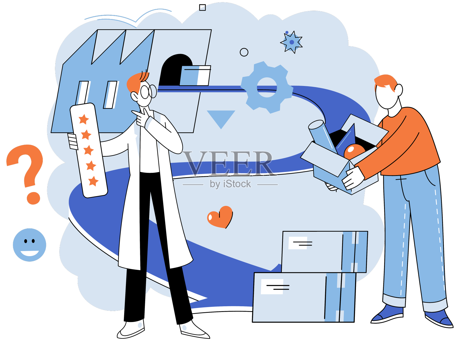 产品到服务模式高效生产设计元素图片