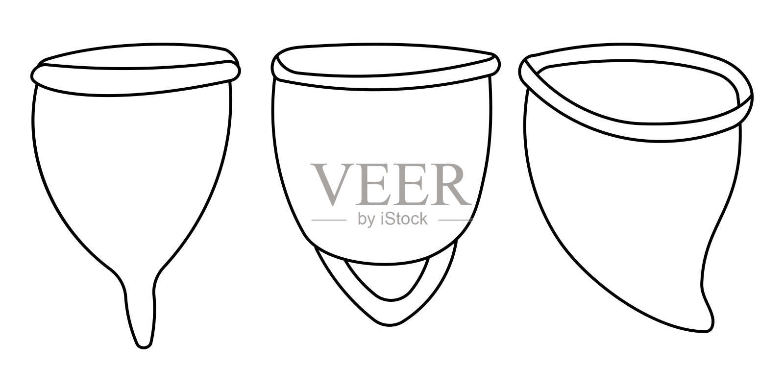 月经杯女性卫生零浪费生态插画图片素材