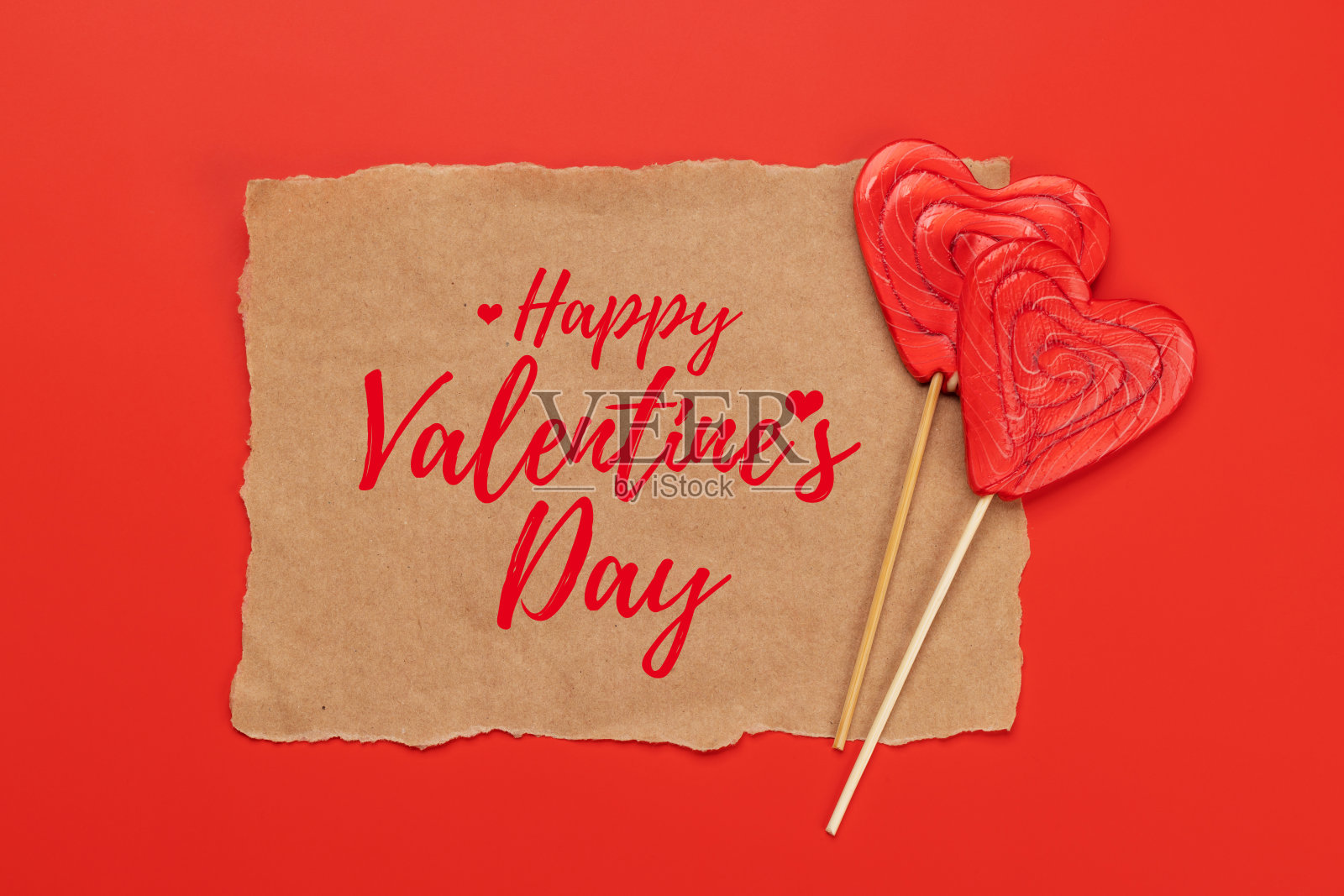 糖果、糖果和贺卡，献给你的问候照片摄影图片