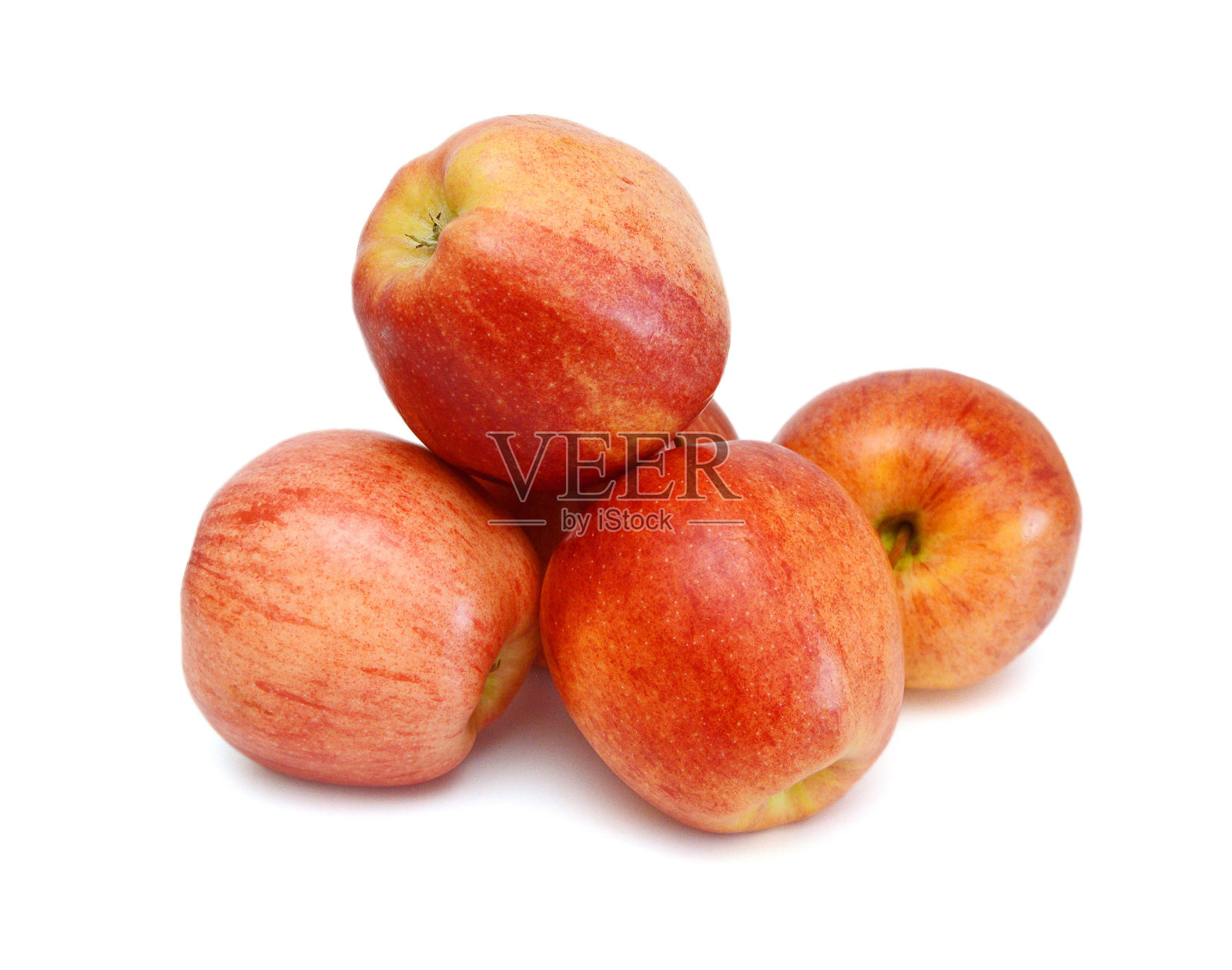 切成薄片的苹果孤立在白色上照片摄影图片