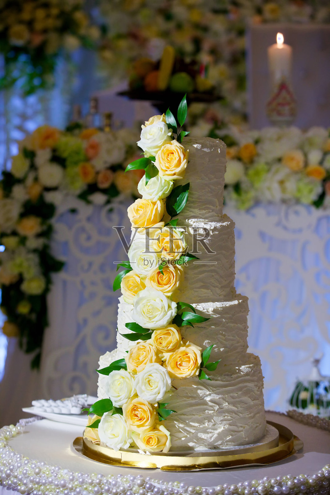 精美的婚礼蛋糕照片摄影图片