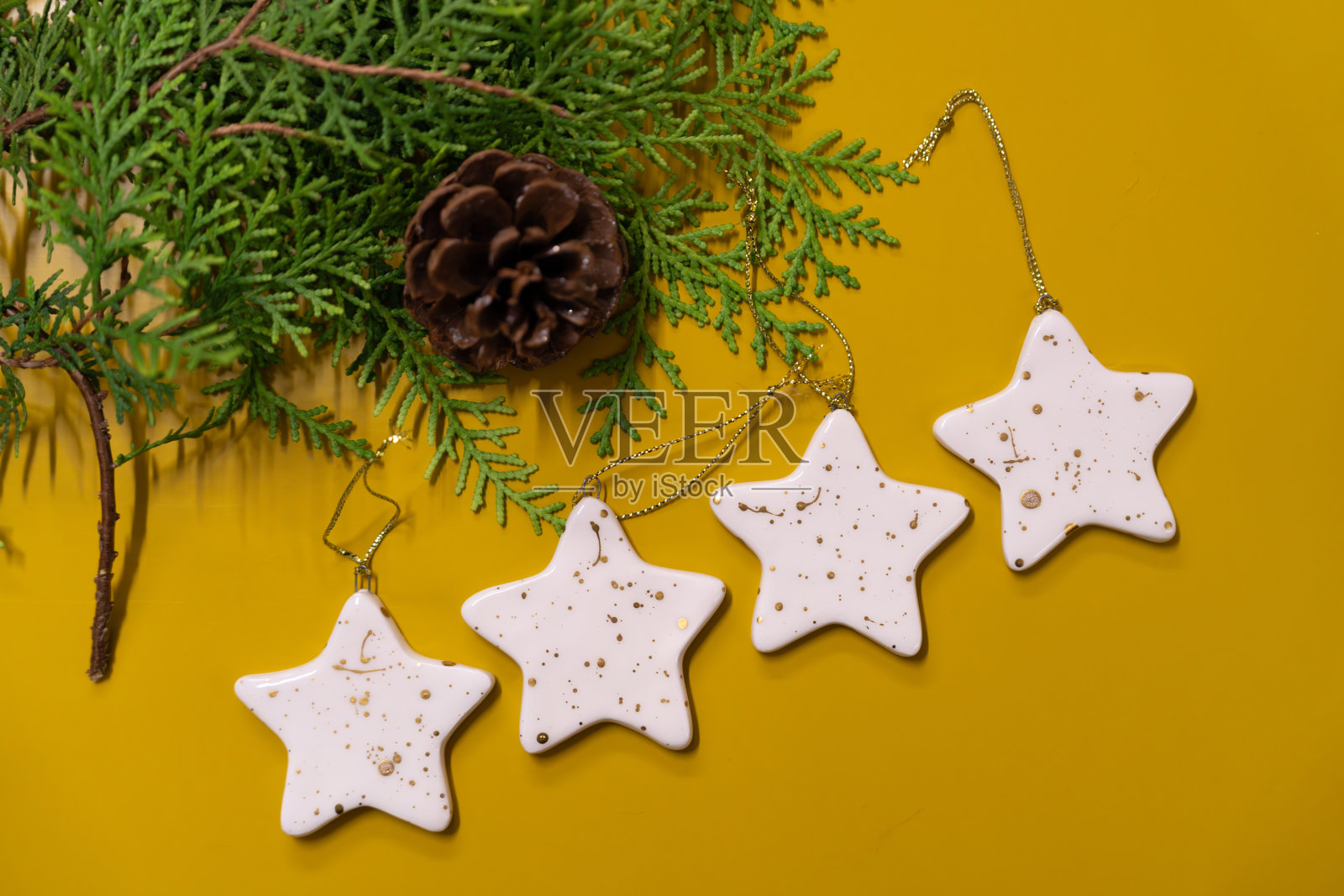 陶瓷圣诞饰品照片摄影图片