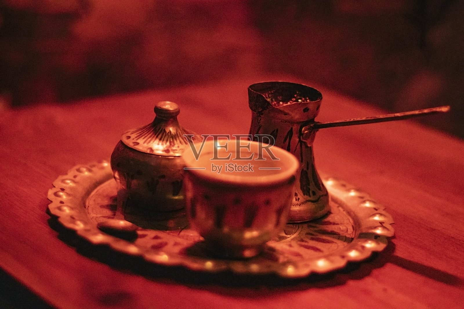 铜板东方黑咖啡照片摄影图片