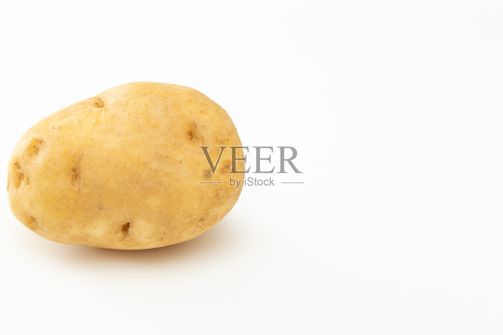 白色背景上的土豆。照片摄影图片