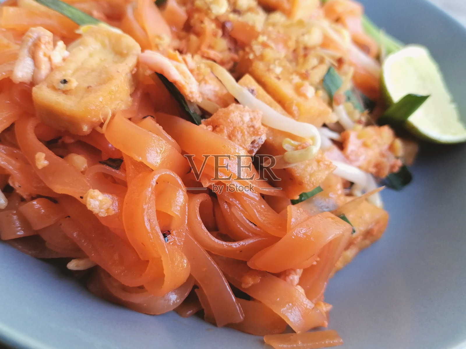 泰式炒面是泰国食物照片摄影图片