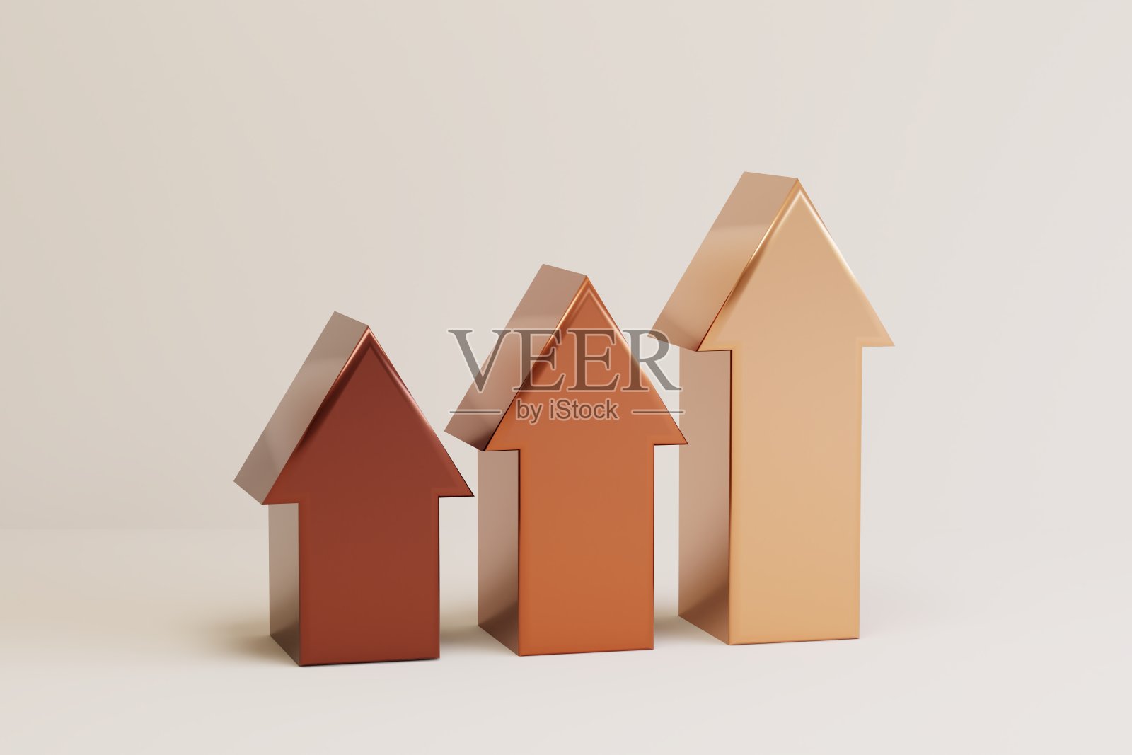 最小三维增长条形图照片摄影图片