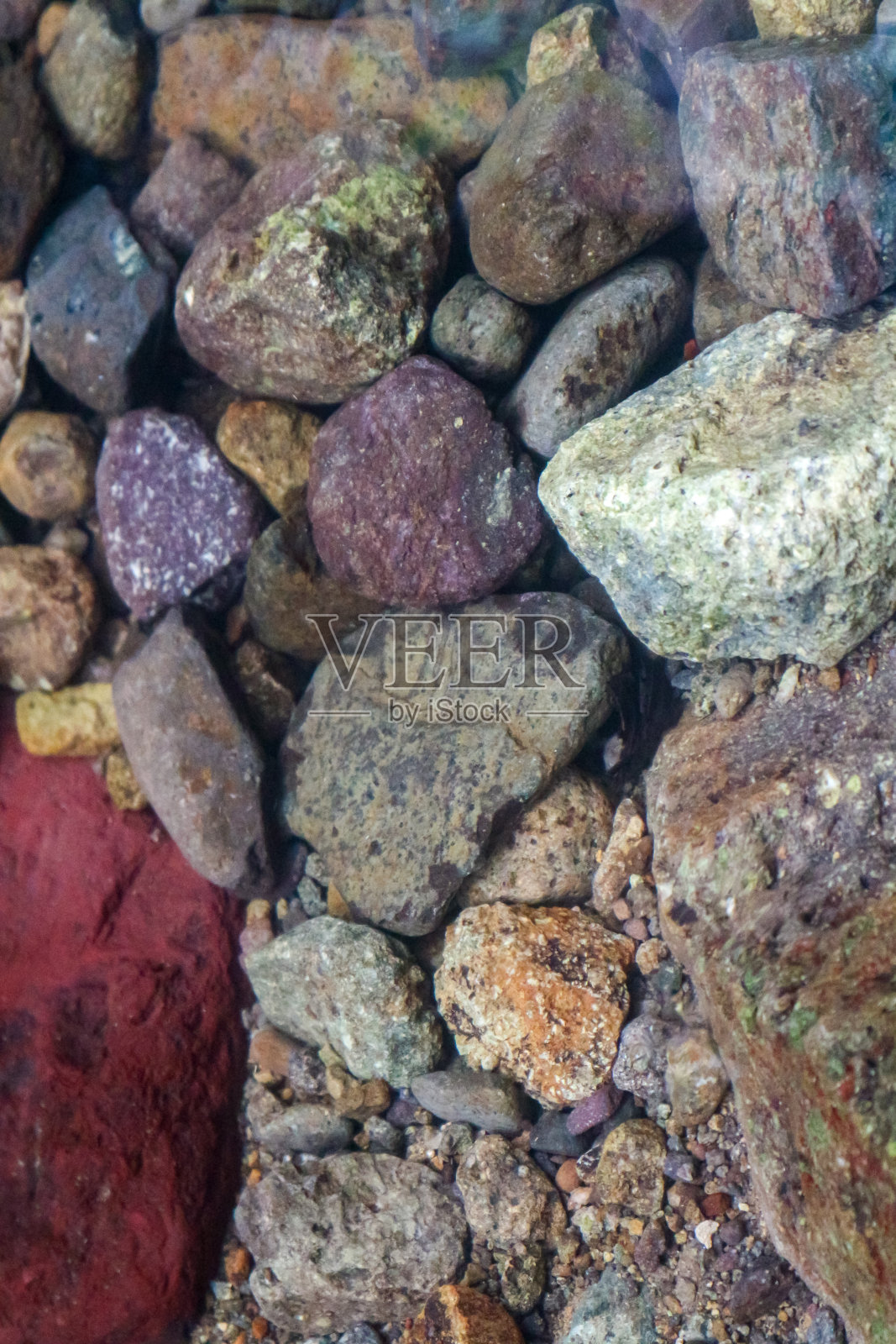水中五颜六色的石头照片摄影图片