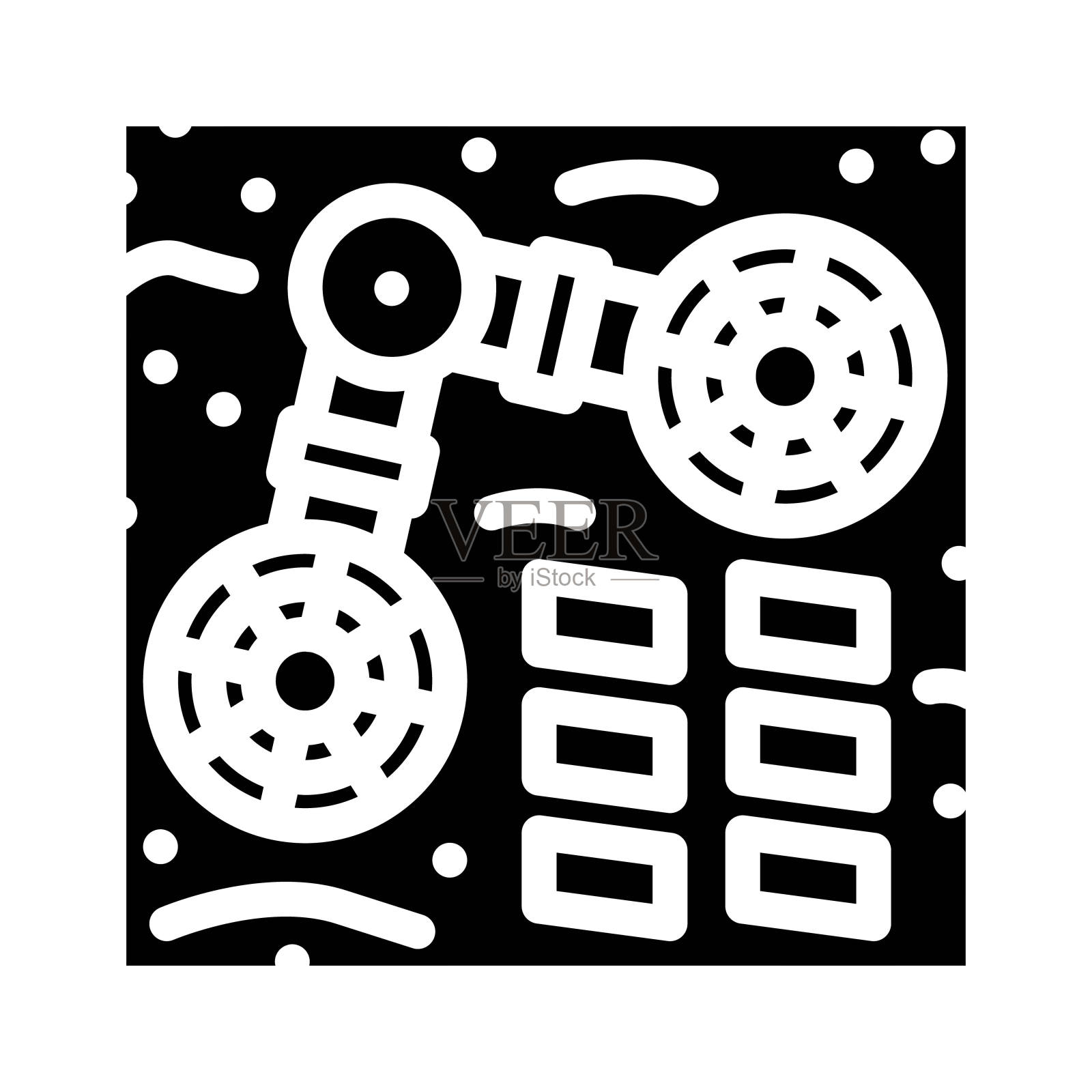 殖民地空间探索象形图标矢量插图插画图片素材