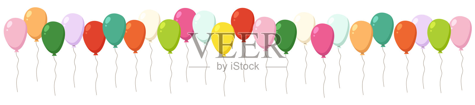 矢量背景与节日气球插画图片素材