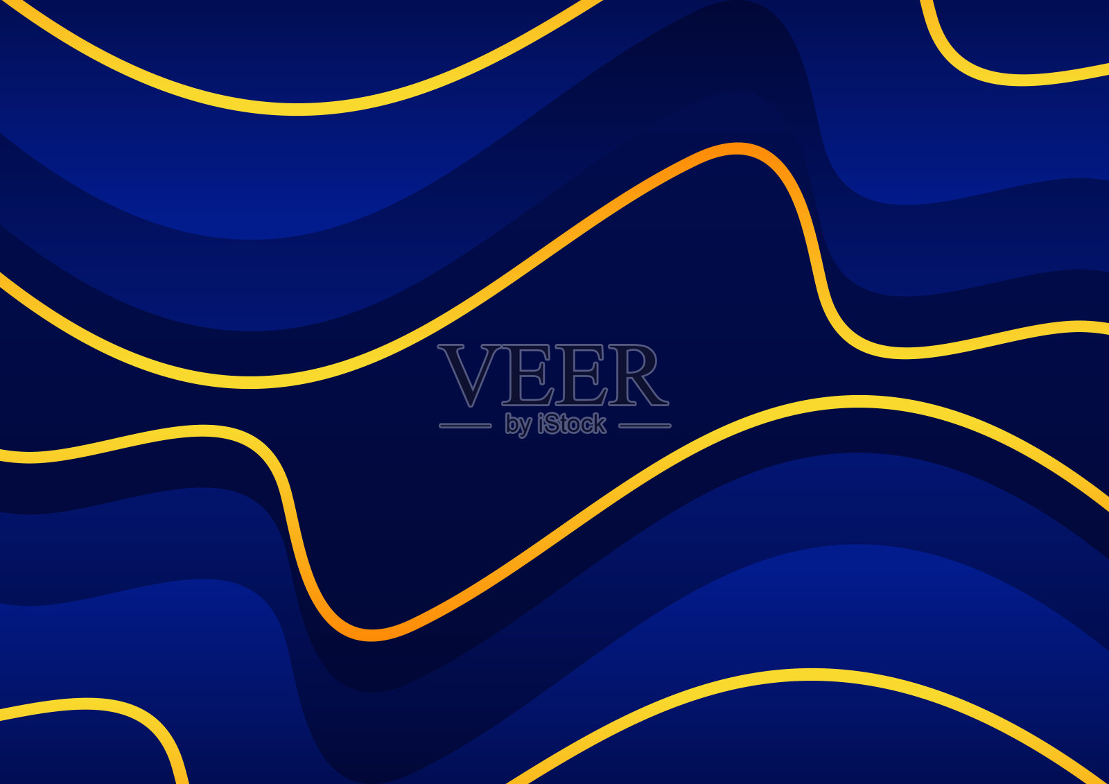 渐变波蓝色背景抽象风格插画图片素材