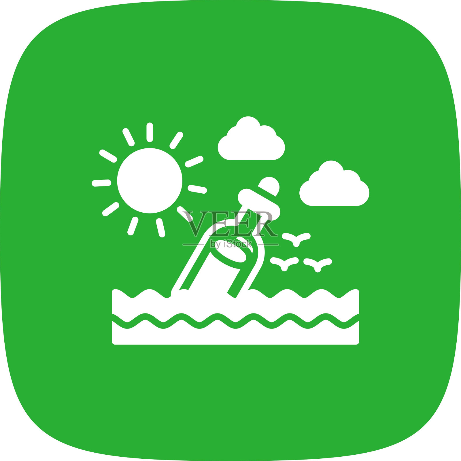 消息在一个瓶子图标插画图片素材