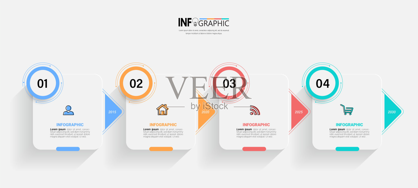 信息图表模板设计的经营理念插画图片素材