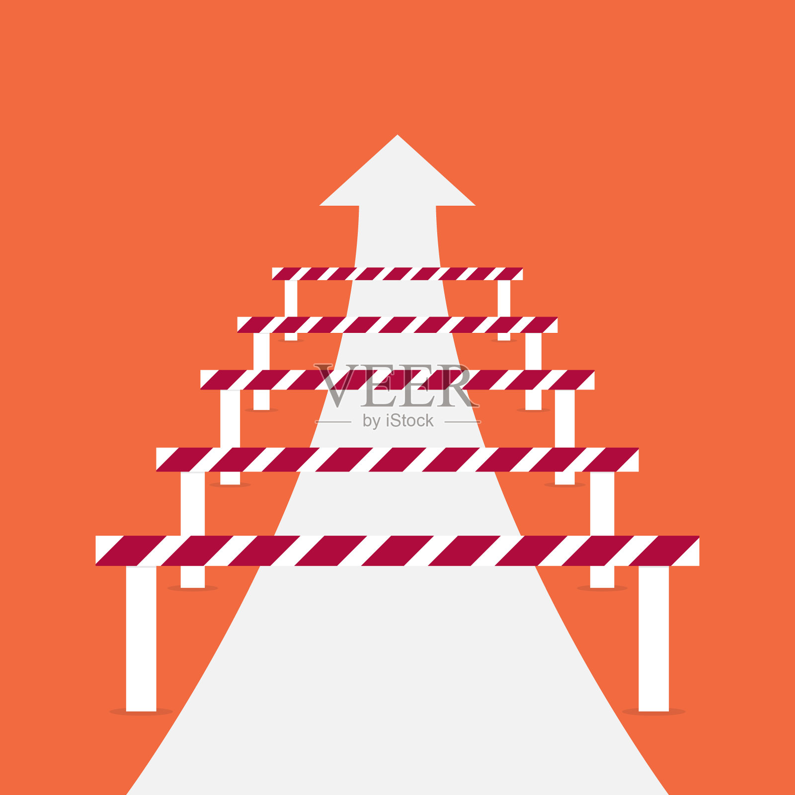 克服业务挑战和障碍。插画图片素材