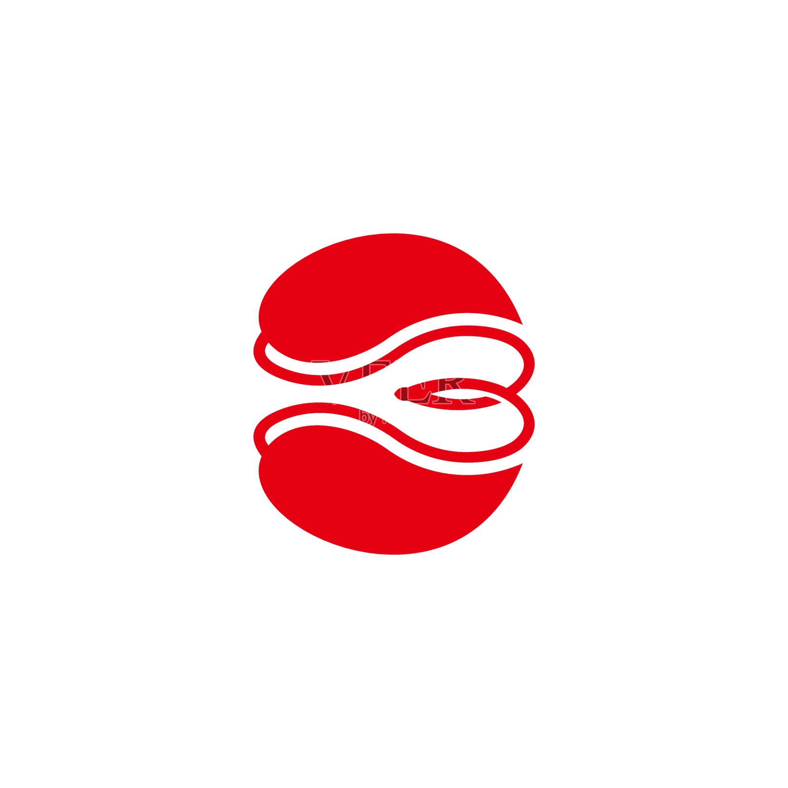 字母c辣椒简单圆形几何标志设计元素图片