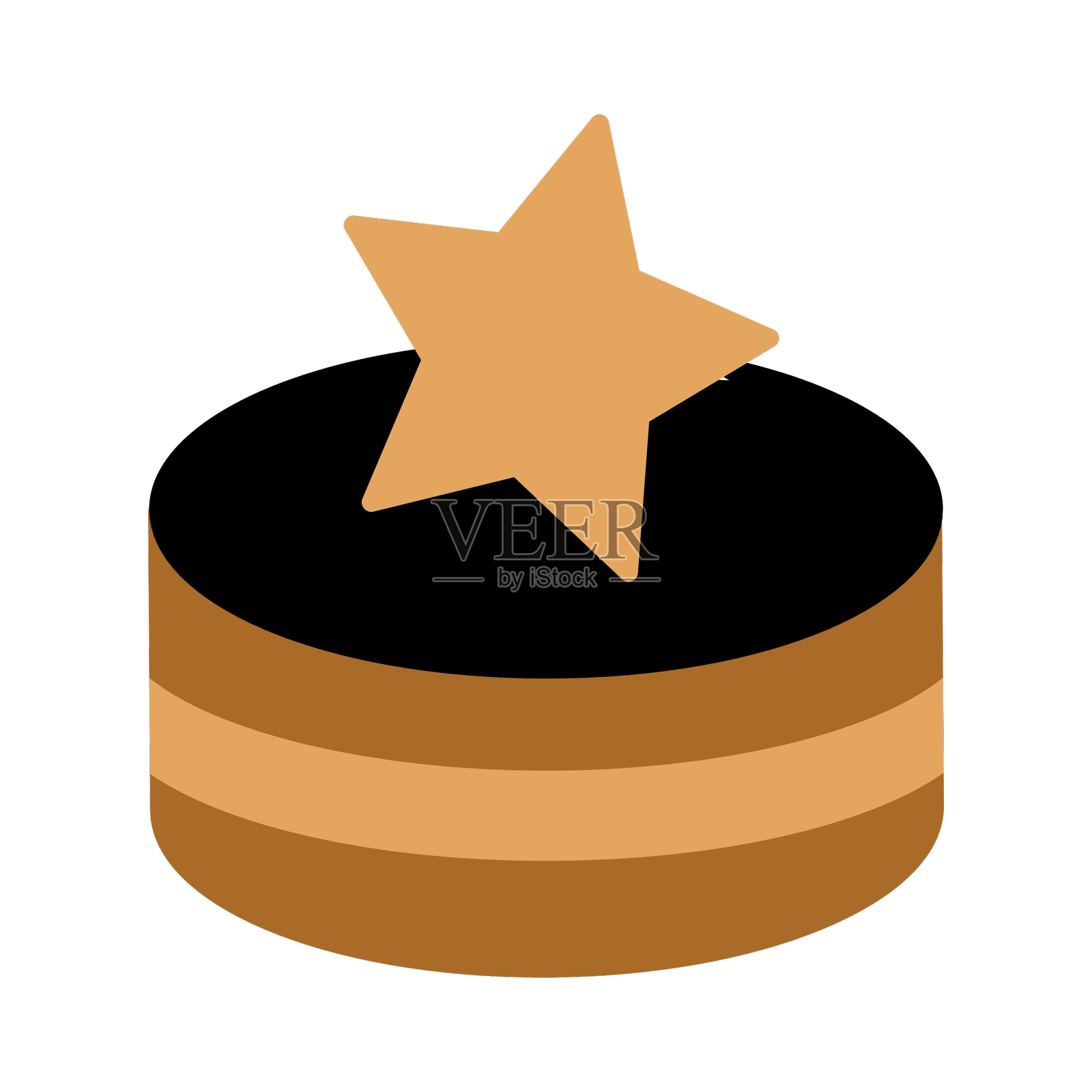 豪华巧克力蛋糕波西米亚风格的标志设计元素图片