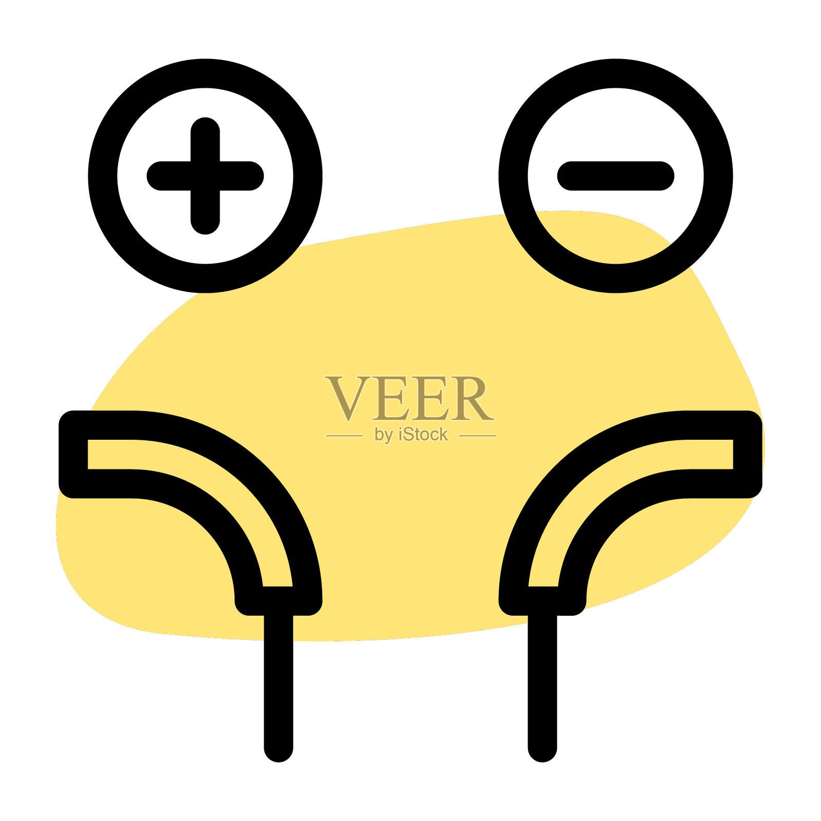 有正负连接点设计元素图片