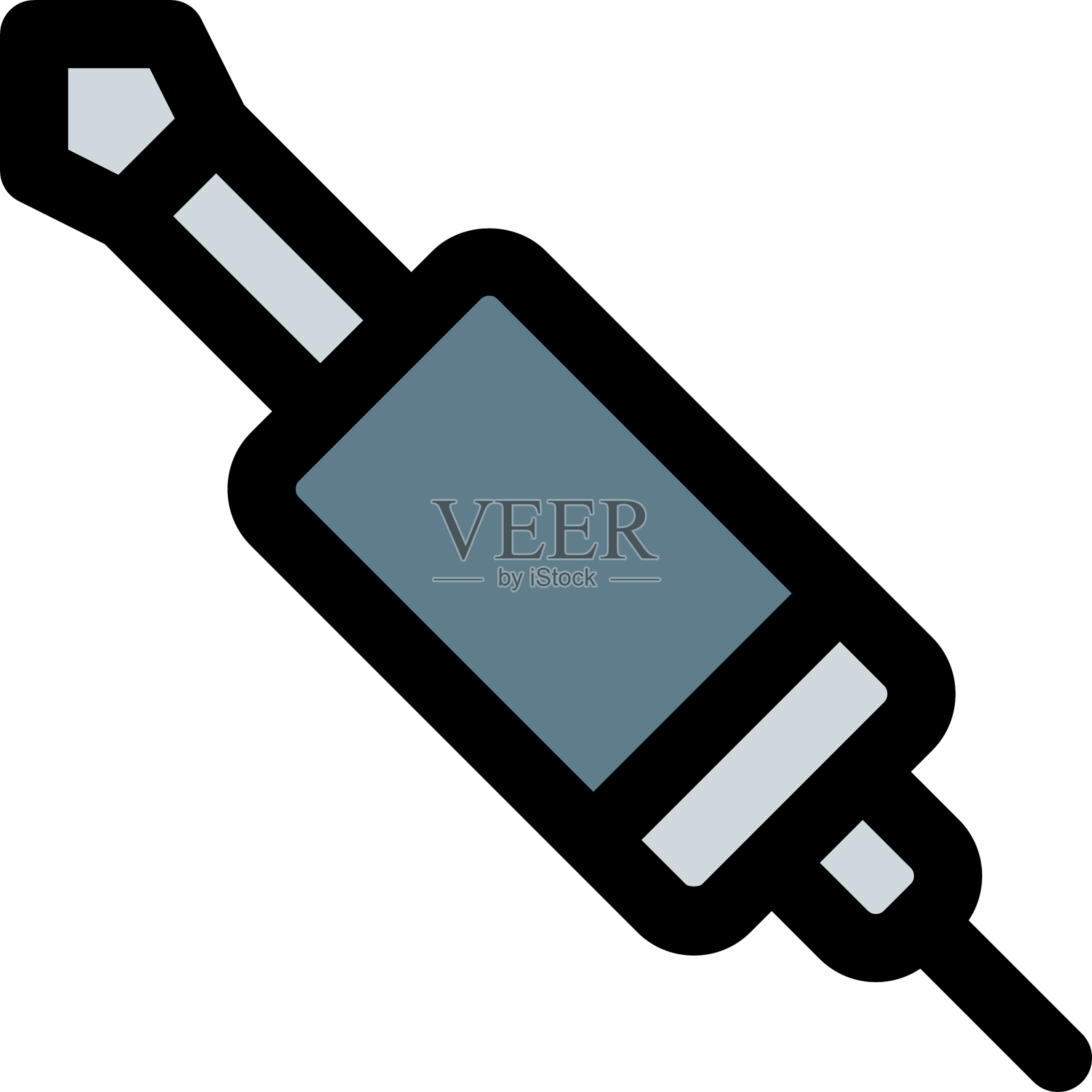 用于插入耳机的模拟插座设计元素图片