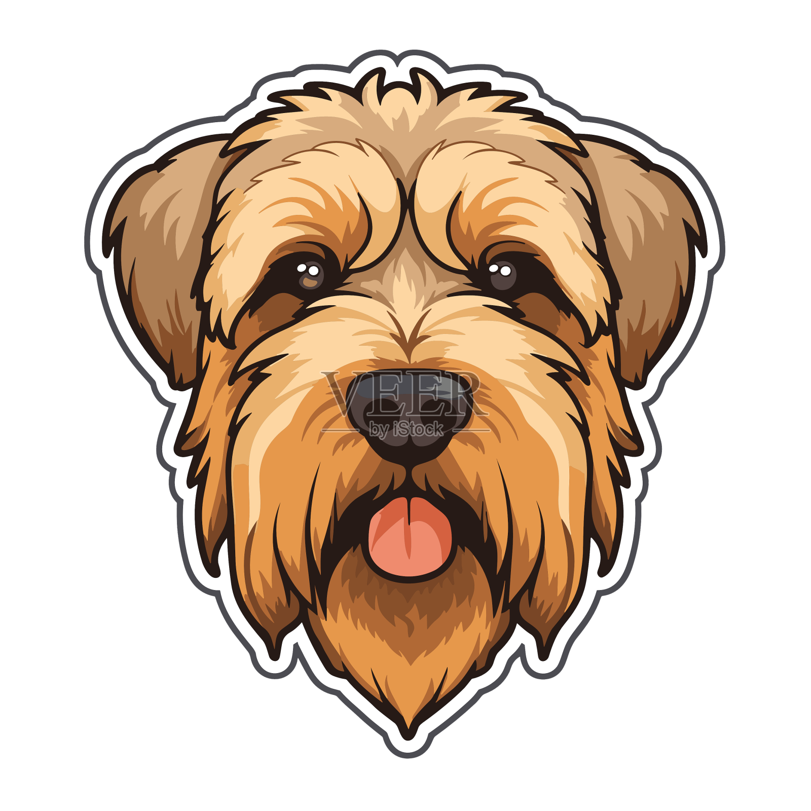 软毛小麦梗犬品种可爱设计元素图片